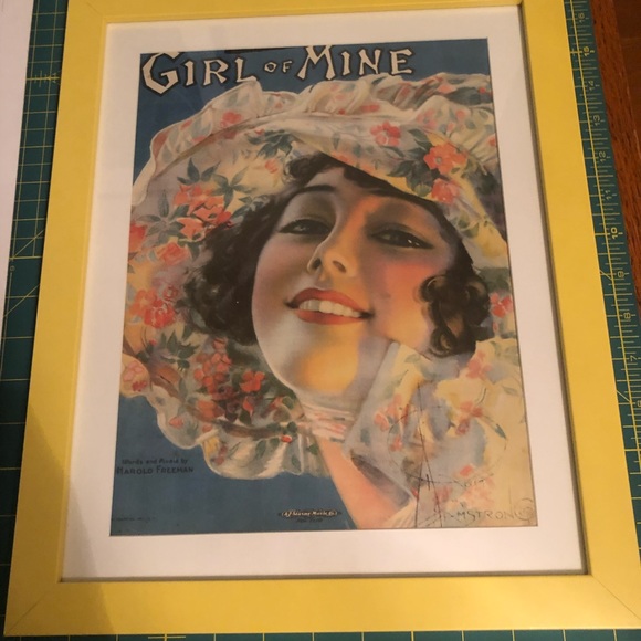 Vintage, rare framed and matted Sheet Music. - Picture 7 of 7